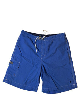 Polo Ralph Lauren Swim Trunks Blue Board Shorts Cargo Pocket XL